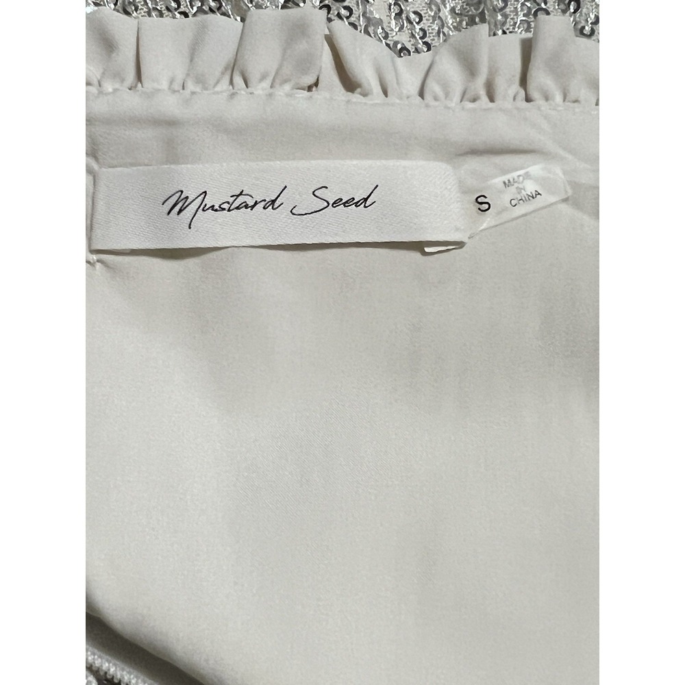 Mustard Seed Silver Sequin Skort Size Small - Picture 3 of 3